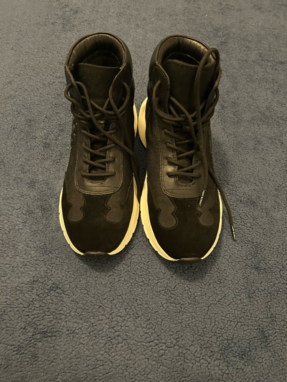 Tory Burch Women’s Black High-Top Sneakers with Cream Sole Accents never worn